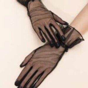 Black Mesh Gloves